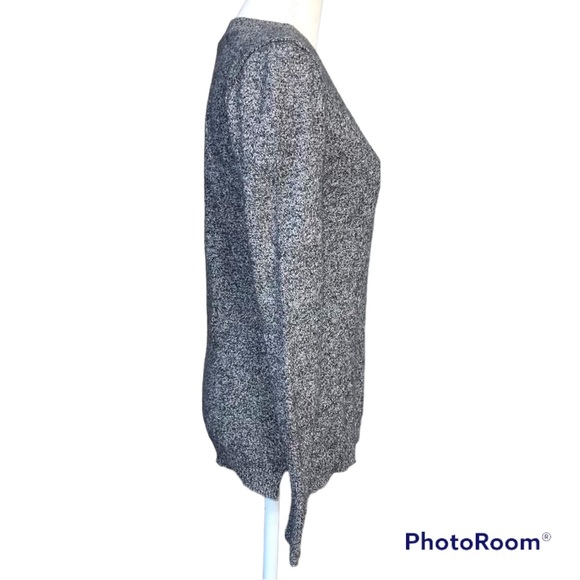 AQUA 100% Cashmere Grey Marled Sweater Small - Picture 3 of 4